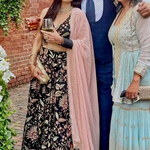 Indian Lengha Choli, Skirt & Top, Embellished with Pearls & Sequence